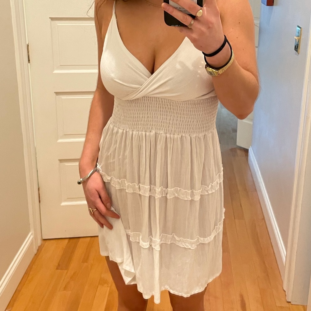 White Flowy Sundress